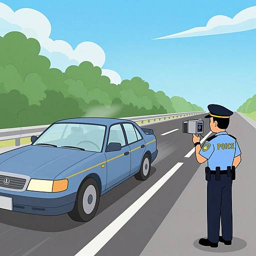 1990s Cartoon Speeding Car Scene