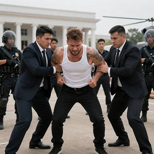 Dramatic Chaotic Scene in Action