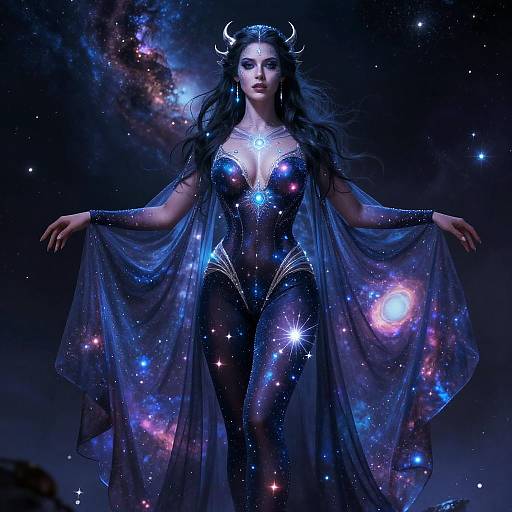 Exotic Galactic Enchantress in Nebula Cape