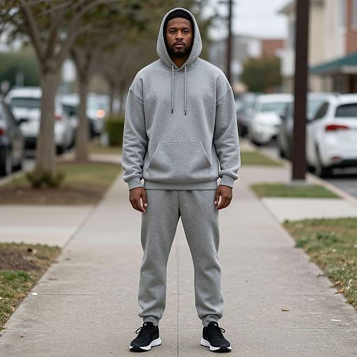 Man in Essentials Sweatshirt Outfit