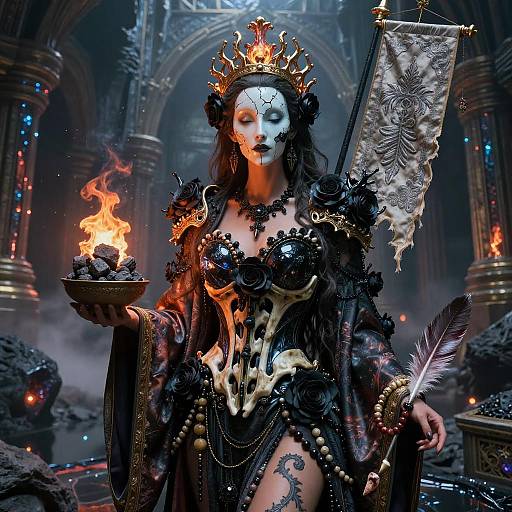 Ethereal Onyx-Thorn Matriarch in Fantasy