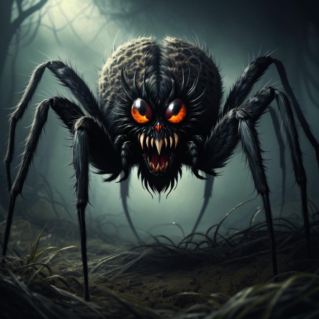 Nightmare Spider Creature in Dark Fantasy