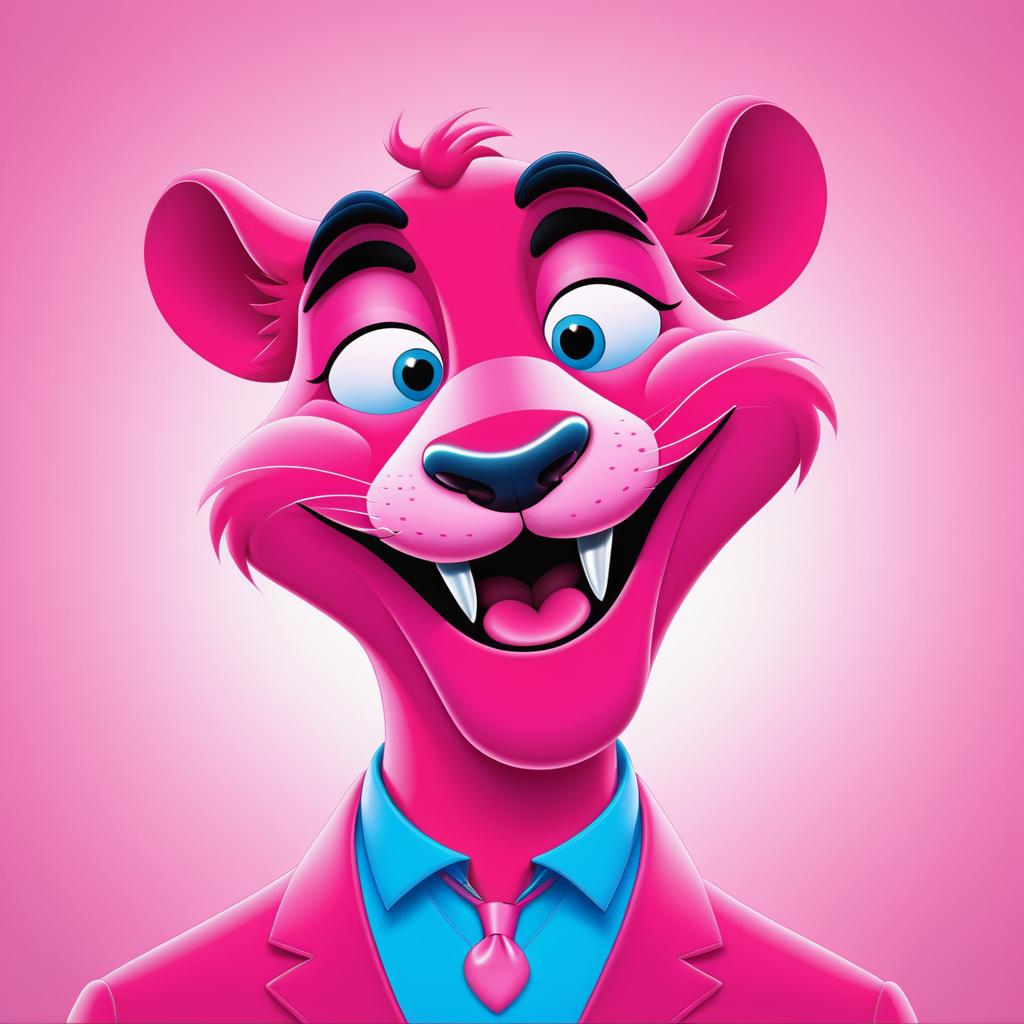 Whimsical Pink Panther Art Inspired by Hillenburg