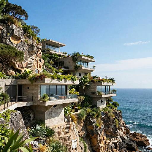 Eco-Brutalism Cliffside Resort Design
