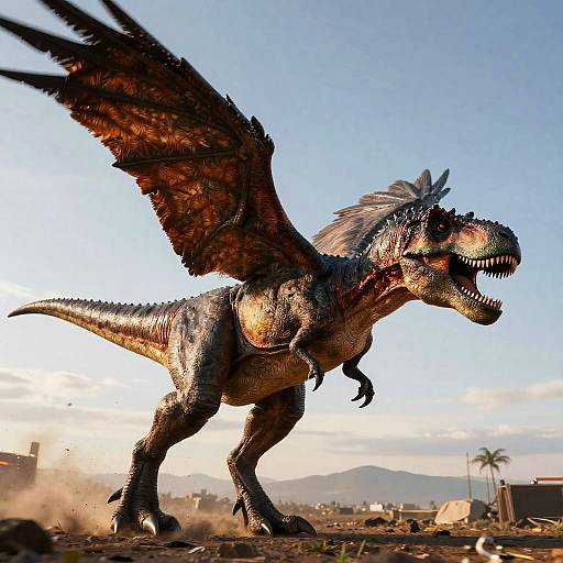 Epic T. Rex with Wings Battle