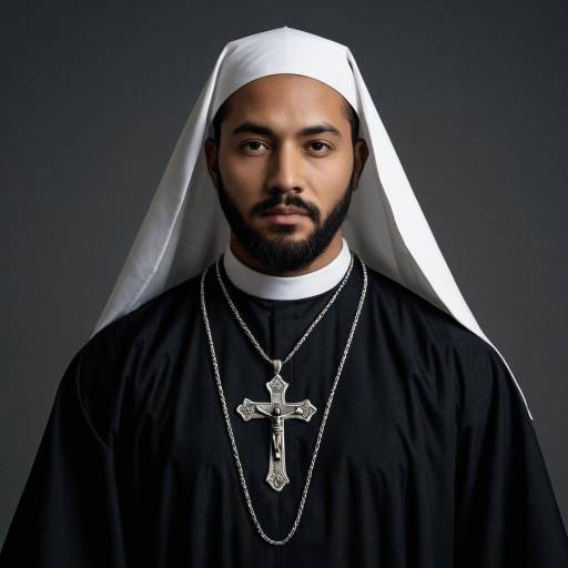 Realistic Male Nun Costume Portrait