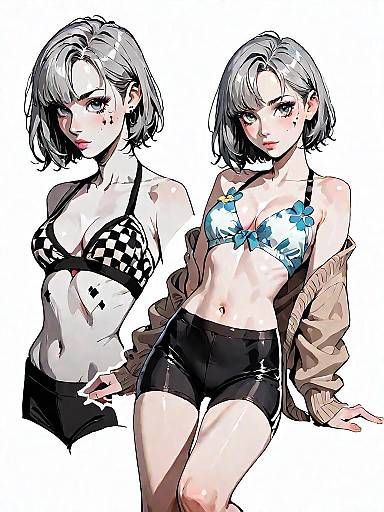 Realistic Woman in Pastel Floral Outfit