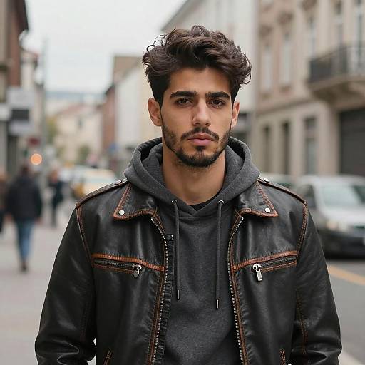 Stylish Young Man in Urban Setting
