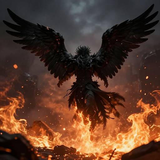 Dark Angel Ascending from Battlefield