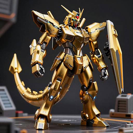 Epic Anthro Gundam Dragon in Space