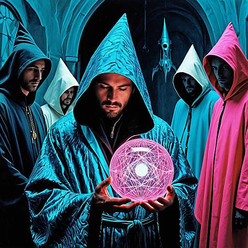 Technomancer Wizards with Glowing Orb