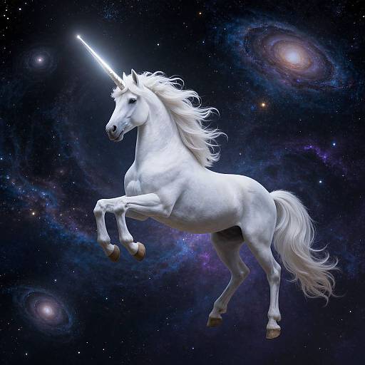 Majestic Unicorn in Cosmic Radiance