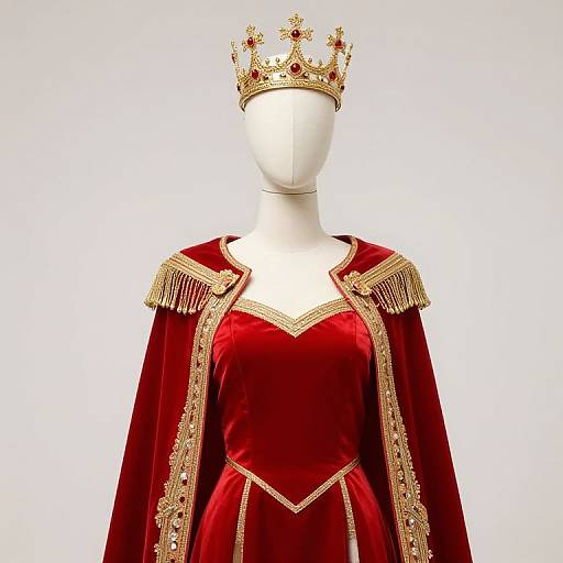 Mannequin in Regal Red and Gold