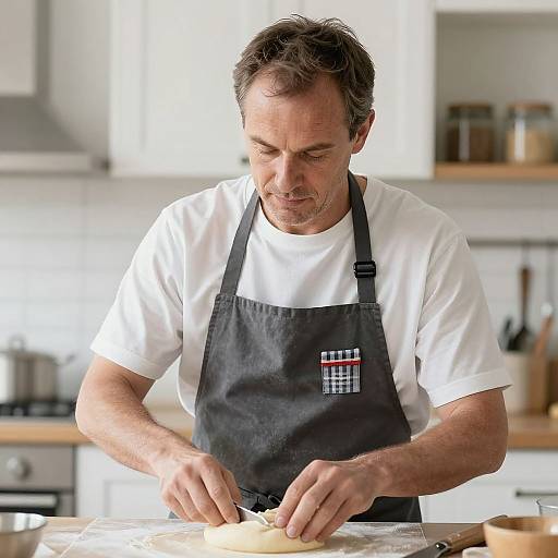 Baking Chef in Bright Kitchen