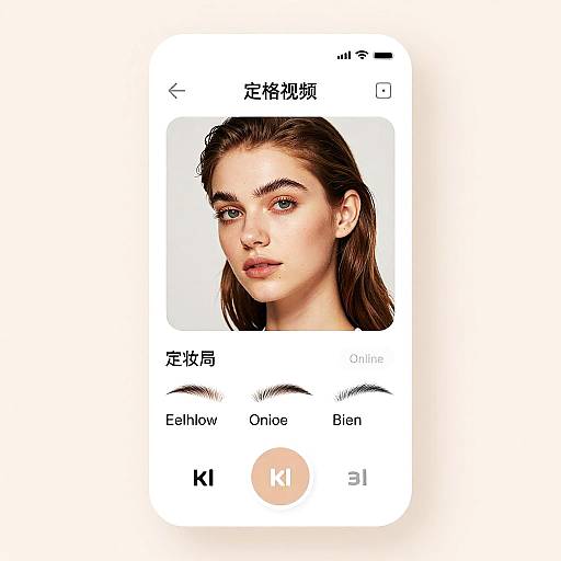 Sleek Eyebrow Filter UI Design