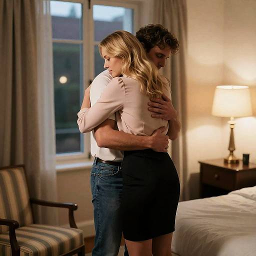 Intimate Embrace by the Window