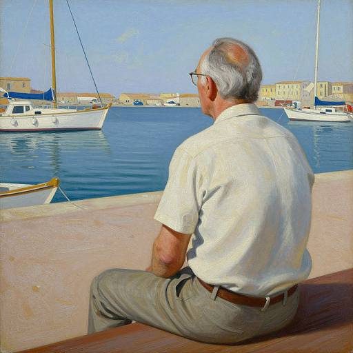 Dali-Style Summer Harbor Scene