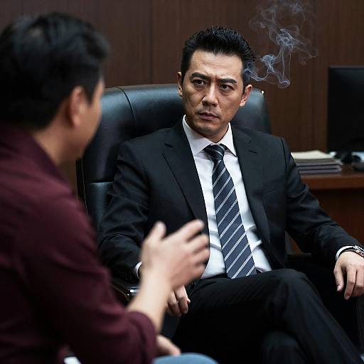 Intense Office Exchange Between Two Men