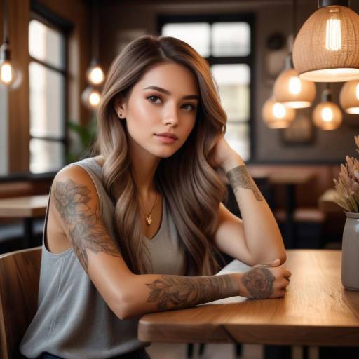 Cozy Café Portrait of a Young Woman