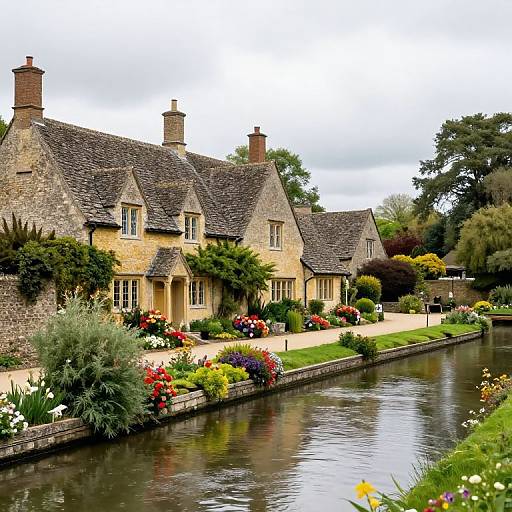 Serene Cotswold Stone Canal Cottages