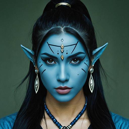 FF7R Style Blue-Skinned Magic Girl