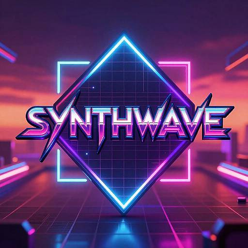 Synthwave Neon Logo Design