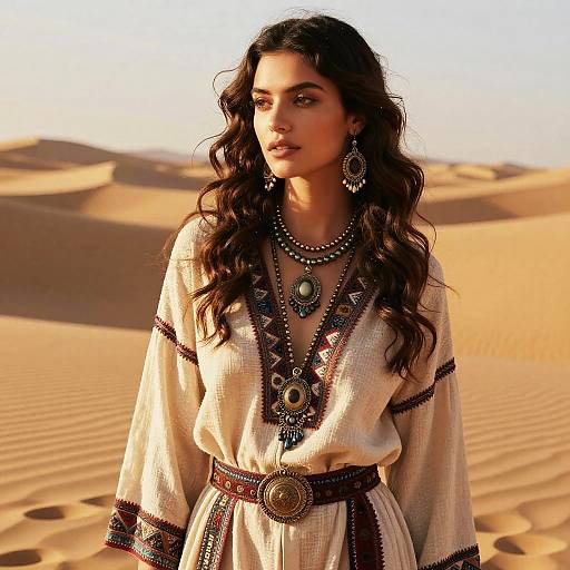 Boho Waves Hairstyle in Desert Glow