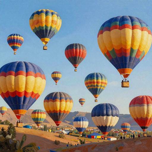 Colorful Abstract Hot Air Balloon Festival