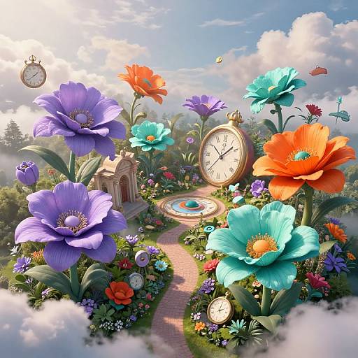 Surreal Enchanting Garden from Above