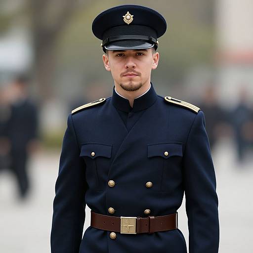 Realistic Male Naval Commander Portrait