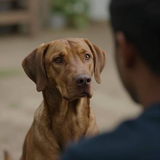 Cinematic Brown Dog with Shiny Eyes