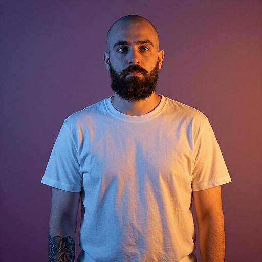 Modern Portrait of Bearded Man