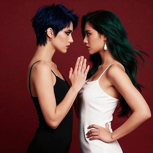 Elegant Couple with Intense Gaze