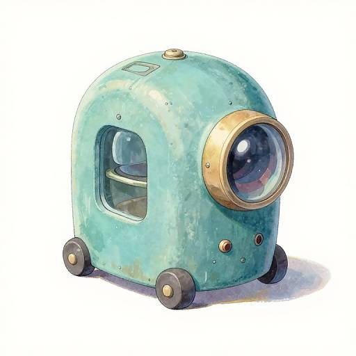 Pastel Miyazaki Style Machine Illustration