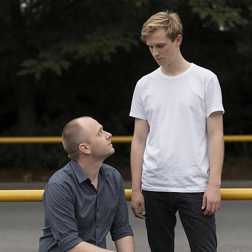 Outdoor Photograph of Two Diverse Men