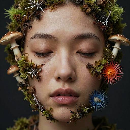 Surreal Nature-Infused Human Portrait