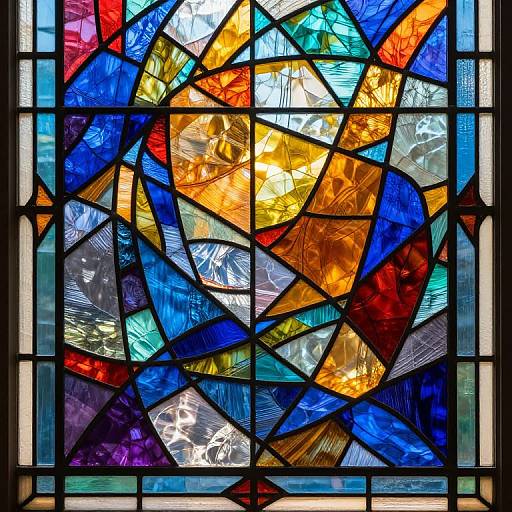 Vibrant Abstract Stained Glass Art