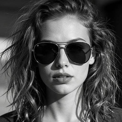 Mysterious Woman in Dramatic Black and White