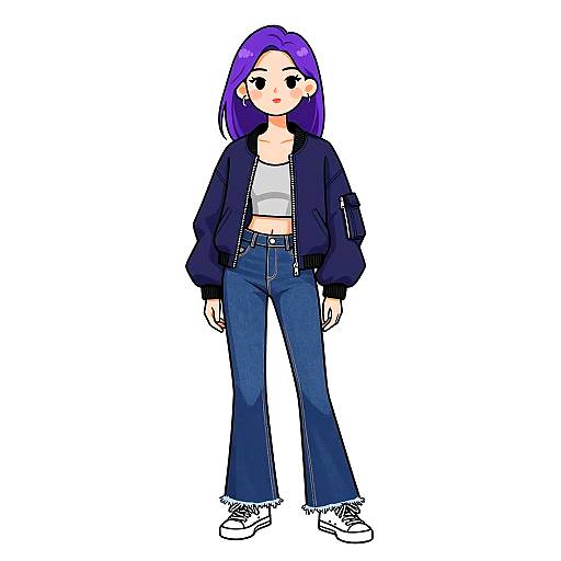 Casual Streetwear Woman Portrait