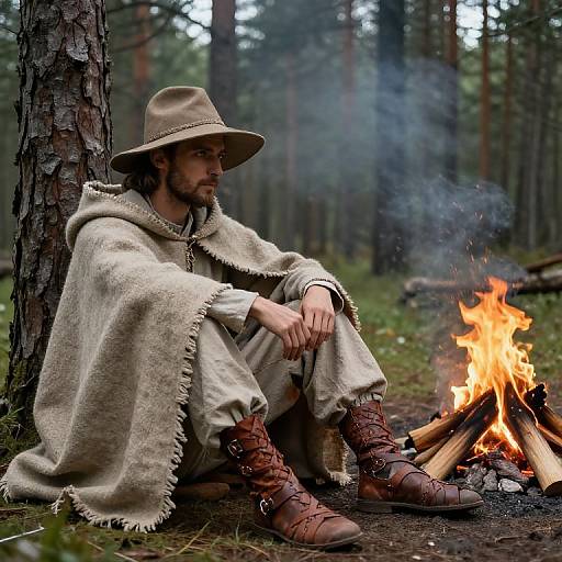 Medieval Travel Outfit by Campfire