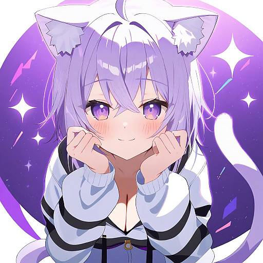 Illustration of Onigirya (nekomata okayu), hololive in the style of Omutatsu