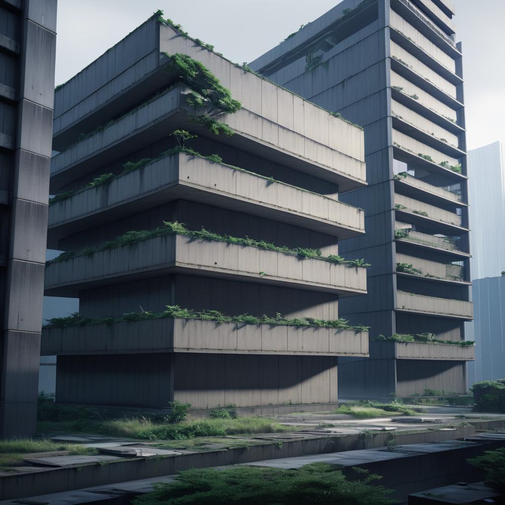 Photorealistic Neofuturistic Architecture Scene