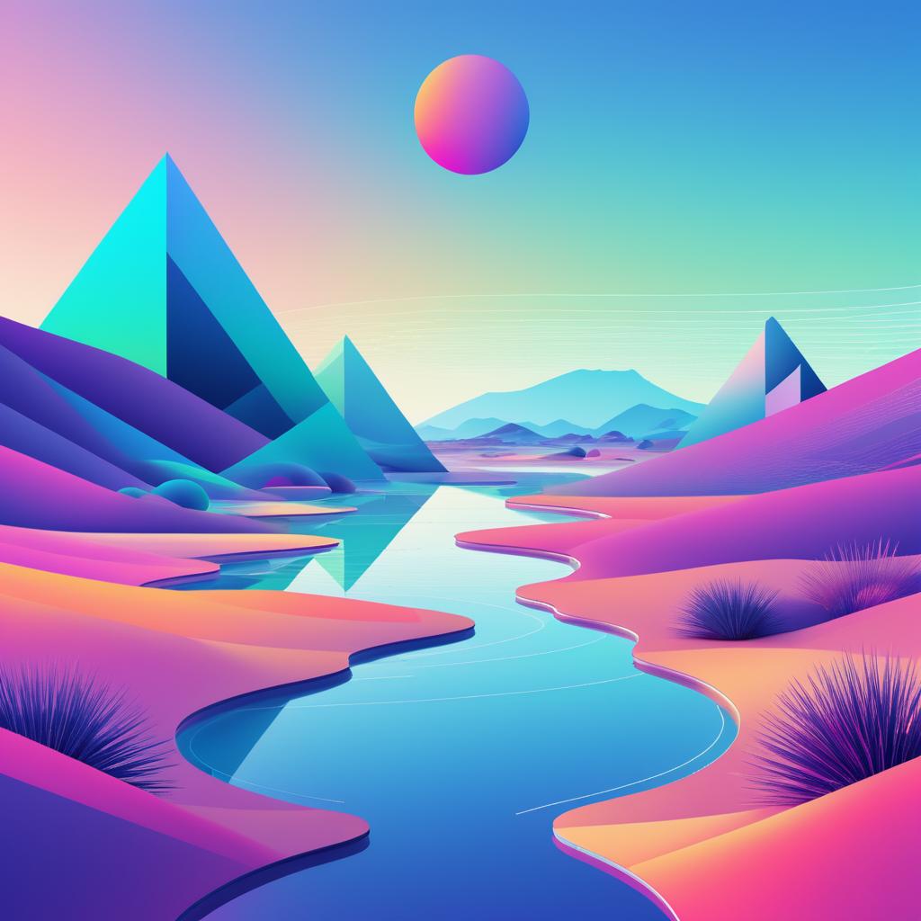 Vibrant Minimalism in Digital Landscapes