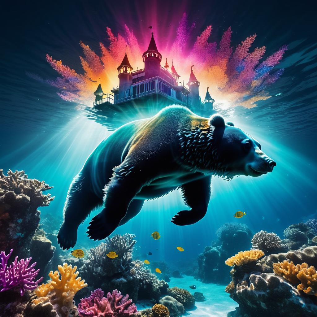 Majestic Seabear in Surreal Underwater Art