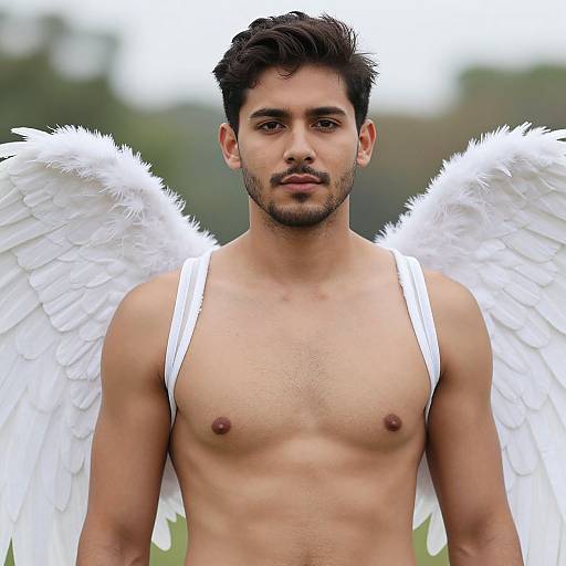 Realistic Angel Male Costume Portrait