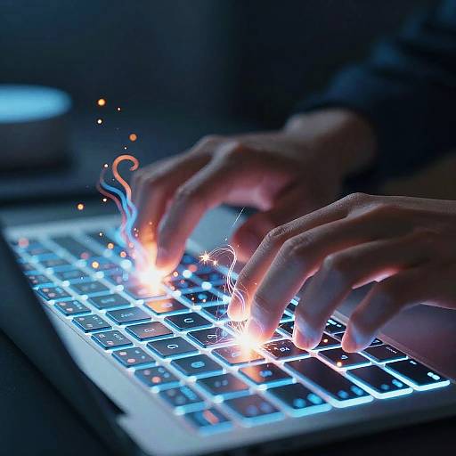 AI Typing on Holographic Keyboard