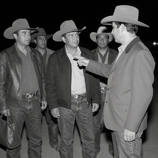 Noir Western Standoff at Night