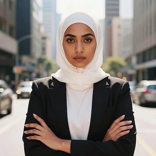 Confident Woman in Urban Setting