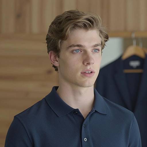 Portrait of a Young Man in Polo