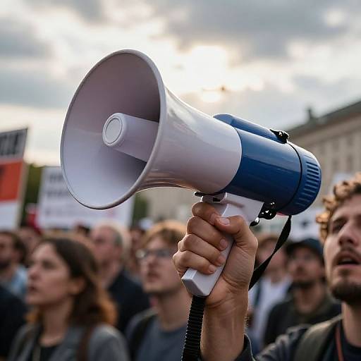 Protest Hands Holding Megaphone